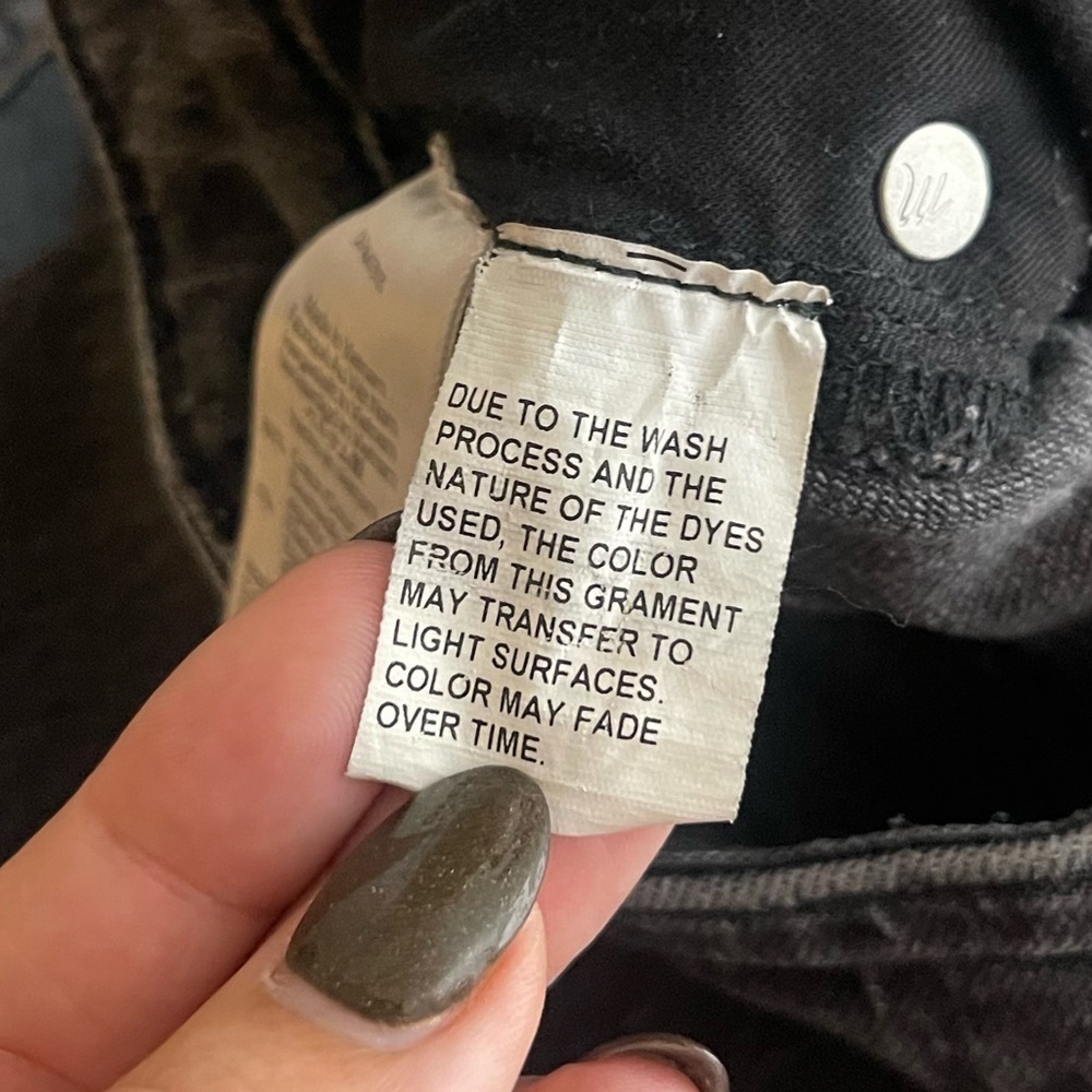 Madewell Curvy Perfect Vintage Jeans Black Gray High Rise Straight Size 25 - Picture 10 of 10